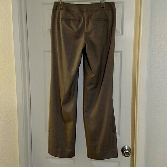 White House Black Market Taupe Modern Boot Cut Dress Pant Trouser Size 4R - Picture 5 of 7